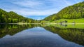 View of the idyllic Hinterseiner See, Tyrol, Austria, Europe