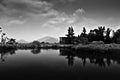 Landscape Reflection on water in Black & White