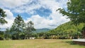 Landscape resort garden around has mountain