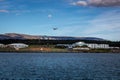 Landscape of Reykjavik, Iceland. Domestic airport and Perlan building. Royalty Free Stock Photo