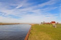 Landscape river the Eem at Eemdijk Royalty Free Stock Photo