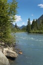 Landscape with river and forest in British Columbia. Canada Royalty Free Stock Photo