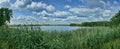 Landscape, river, forest panorama