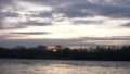 Landscape with river, forest and sky in timelaplse