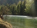 Landscape at river Isar near valley Fleck, Bavaria Royalty Free Stock Photo