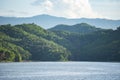 Landscape river mountain view background forest nature, National Park in Thailand beautiful river Sunny day on a calm river in Royalty Free Stock Photo