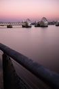 Landscape of River Thames Flood Barrier in London Royalty Free Stock Photo