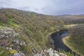 Landscape with river Thaya from Uberstieg, National park Thayatal , Lower Austria, Austria Royalty Free Stock Photo