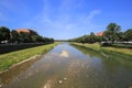 Landscape river Uzh in the city of Uzhgorod