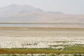 Landscape on the road in Antelope island state park in salt lake city Royalty Free Stock Photo