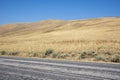 Landscape on the road in Antelope island state park in salt lake city Royalty Free Stock Photo