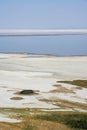 Landscape on the road in Antelope island state park in salt lake city Royalty Free Stock Photo