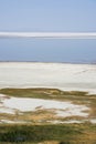 Landscape on the road in Antelope island state park in salt lake city Royalty Free Stock Photo