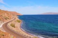 Landscape with road in the bays of Loreto in baja california sur VIII
