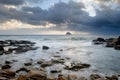 Landscape of rock coast and beautiful cloud Royalty Free Stock Photo