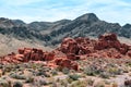 Landscape Of Rock Formations At Valley Of Fire State Park, USA Royalty Free Stock Photo