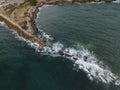 Landscape of the rocks at the Malecon of Santo Domingo in the Dominican Republic