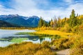 The landscape in the Rocky Mountains