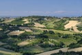 Landscape in Romagna at summer from Sogliano al Rubicone Royalty Free Stock Photo
