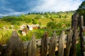 Landscape of romanian village Sadova Royalty Free Stock Photo