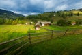 Landscape of romanian village Sadova Royalty Free Stock Photo