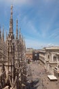 Landscape on the roof of the Milan Cathedral Royalty Free Stock Photo