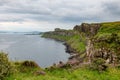 Landscape of Rubha nam Brathairean Brothers Point in Isle of Skye in Scotland with viewed from Kilt Rock and Mealt Falls Royalty Free Stock Photo