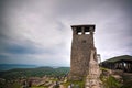 Landscape with ruins of Kruje castle, Albania