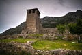 Landscape with ruins of Kruje castle, Albania