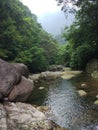 Landscape running water stone Mountain tourism natural