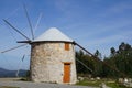 Rustic windmill on top of mountain