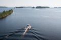 Landscape of Saimaa lake, Finland