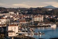 Landscape of Saint-Jean-de-Luz and its coastline seen from above Royalty Free Stock Photo