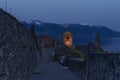 The landscape of Saint-Saphorin at night