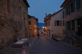 The landscape of Saint-Saphorin at night