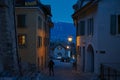 The landscape of Saint-Saphorin at night