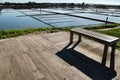 Landscape of the salt flats in Aveiro