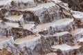 Landscape of the salt terraces of Maras. Peru.