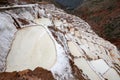 Landscape of the salt terraces of Maras Salineras de Maras in the Andes mountain range in the region of Cusco, Peru, Sacred