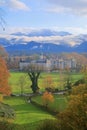 Landscape of Salzburg at the foot of the mountains - Alps Royalty Free Stock Photo