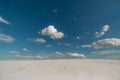 Landscape sand desert blue sky white clouds Royalty Free Stock Photo