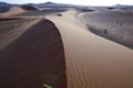 Landscape of sand dunes in the desert of Rub` Al Khali Royalty Free Stock Photo