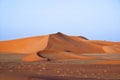 Landscape of sand dunes in the desert of Rub` Al Khali Royalty Free Stock Photo