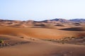 Landscape of sand dunes in the desert of Rub` Al Khali Royalty Free Stock Photo