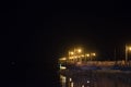 Landscape of Saran-way Bridge in night Prachuap Khiri Khan, Thailand