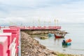 Landscape of Saran-way Bridge after the rain at Prachuap Khiri K