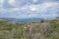 Landscape from sardinia with la maddalena archipel as background Royalty Free Stock Photo