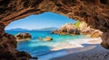 landscape sardinian beach caves Royalty Free Stock Photo