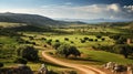 landscape sardinian countryside rolling