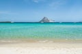 Landscape of the Sardinian sea surrounded by a beach near Porto Taverna, Italy Royalty Free Stock Photo